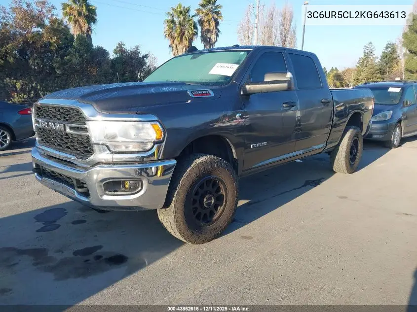 3C6UR5CL2KG643613 2019 Ram 2500 Tradesman 4X4 6'4 Box