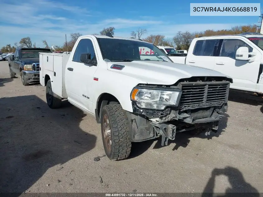 3C7WR4AJ4KG668819 2019 Ram 2500 Tradesman 4X2 8' Box