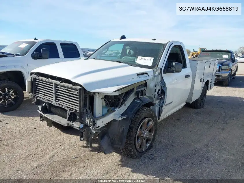 3C7WR4AJ4KG668819 2019 Ram 2500 Tradesman 4X2 8' Box