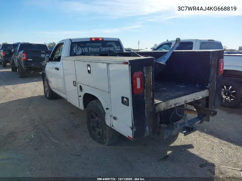 3C7WR4AJ4KG668819 2019 Ram 2500 Tradesman 4X2 8' Box