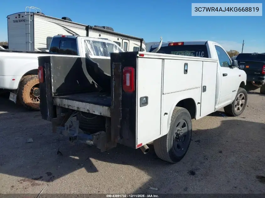 3C7WR4AJ4KG668819 2019 Ram 2500 Tradesman 4X2 8' Box