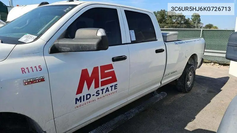3C6UR5HJ6KG726713 2019 Ram 2500 Tradesman 4X4 8' Box