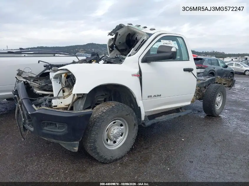 3C6MR5AJ3MG572247 2021 Ram 2500 Tradesman 4X4 8' Box