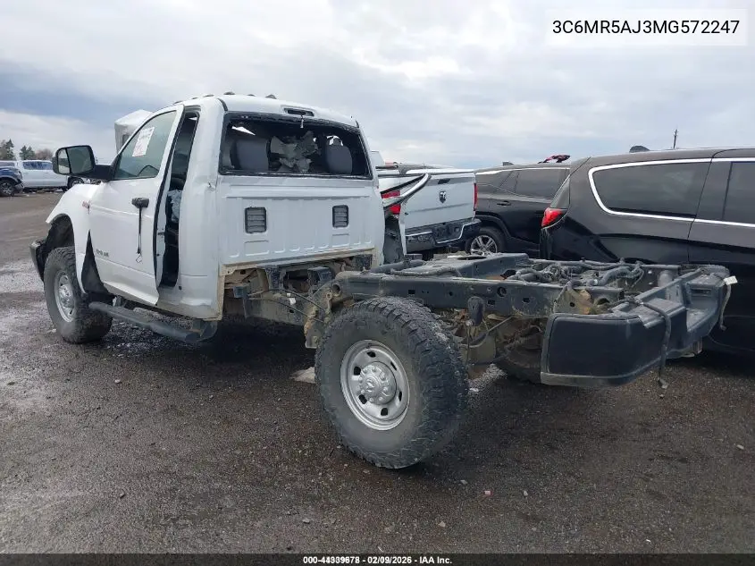 3C6MR5AJ3MG572247 2021 Ram 2500 Tradesman 4X4 8' Box