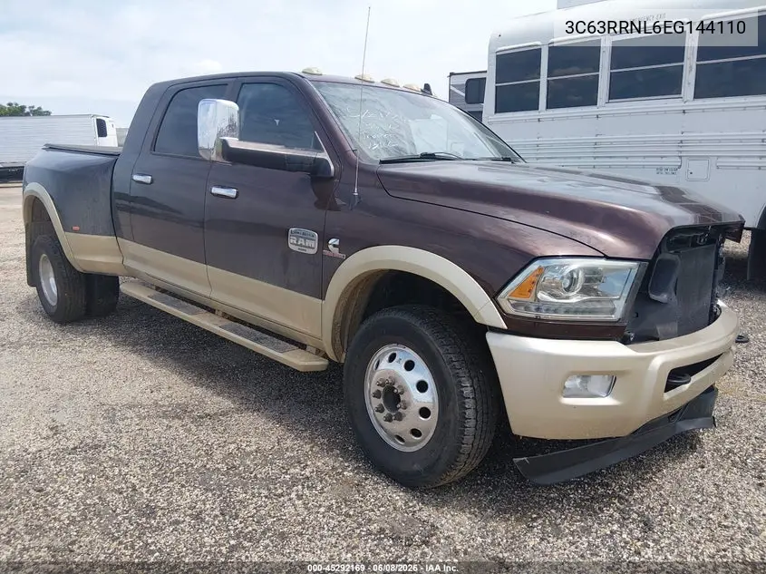 2014 Ram 3500 Longhorn VIN: 3C63RRNL6EG144110 Lot: 45292169