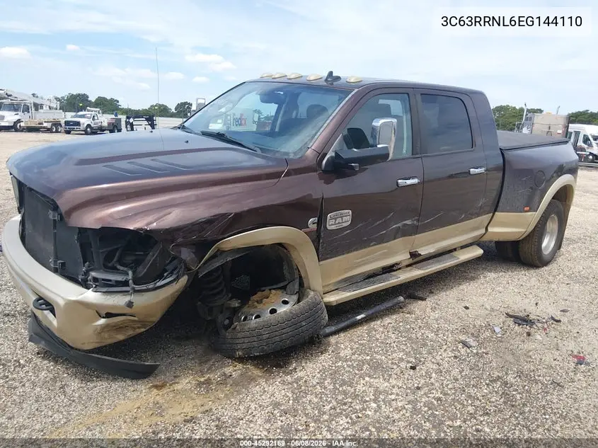 2014 Ram 3500 Longhorn VIN: 3C63RRNL6EG144110 Lot: 45292169