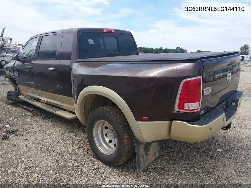 2014 Ram 3500 Longhorn VIN: 3C63RRNL6EG144110 Lot: 45292169