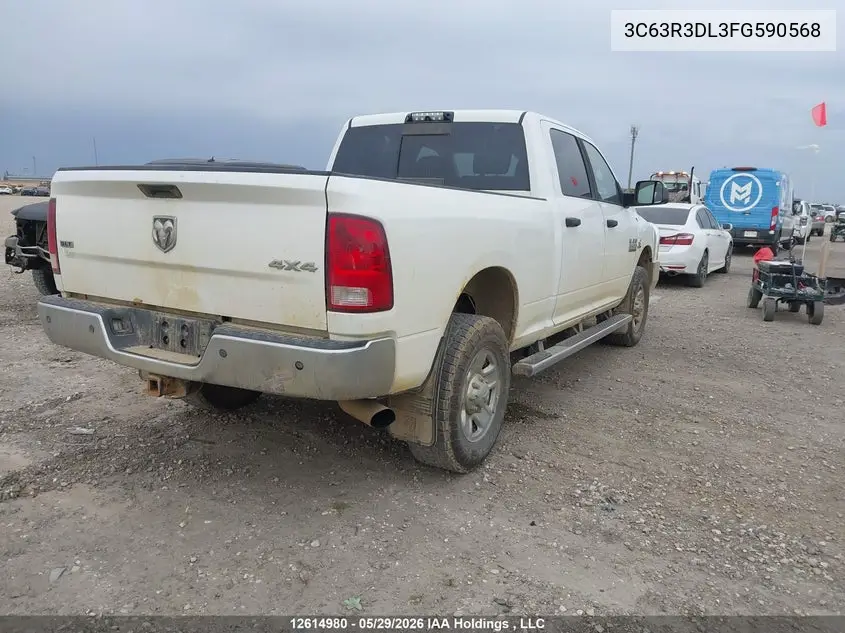 2015 Ram 3500 Slt VIN: 3C63R3DL3FG590568 Lot: 12614980