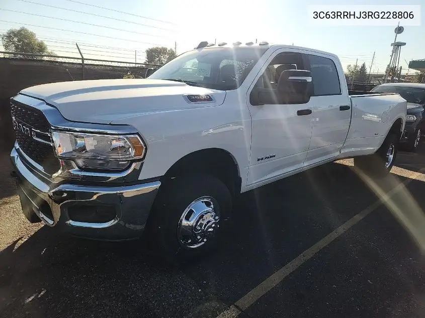 2024 Ram 3500 Big Horn 4X4 8' Box VIN: 3C63RRHJ3RG228806 Lot: 42466491