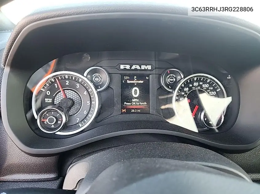 2024 Ram 3500 Big Horn 4X4 8' Box VIN: 3C63RRHJ3RG228806 Lot: 42466491