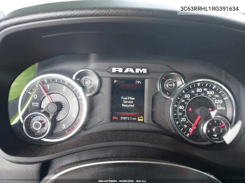 2024 Ram 3500 Big Horn 4X4 8' Box VIN: 3C63RRHL1RG391634 Lot: 44769894