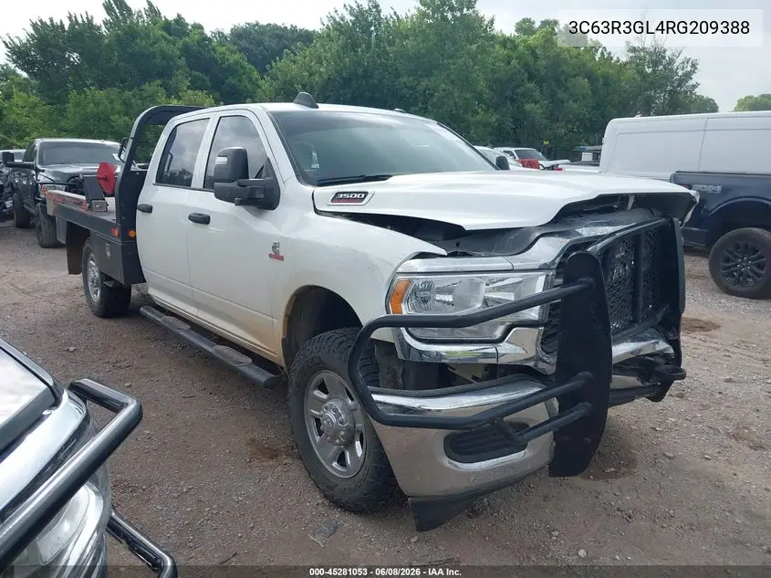 2024 Ram 3500 Tradesman 4X4 8' Box VIN: 3C63R3GL4RG209388 Lot: 45281053