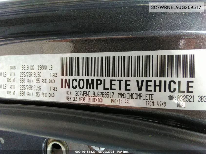 3C7WRNEL9JG269517 2018 Ram 5500 Chassis Tradesman/Slt/Laramie