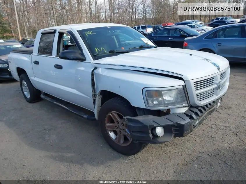 1D7RW3GK0BS575100 2011 Ram Dakota Bighorn/Lonestar