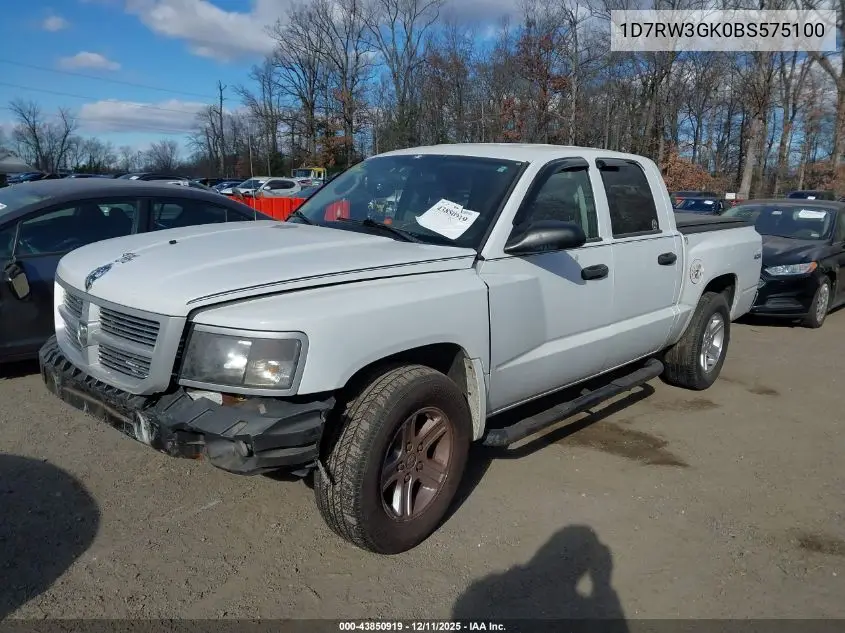 1D7RW3GK0BS575100 2011 Ram Dakota Bighorn/Lonestar