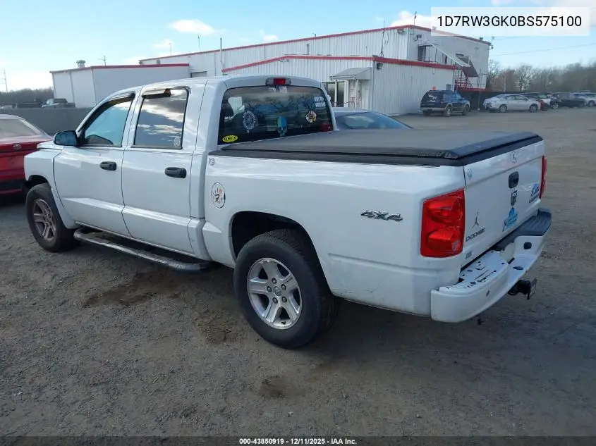 1D7RW3GK0BS575100 2011 Ram Dakota Bighorn/Lonestar