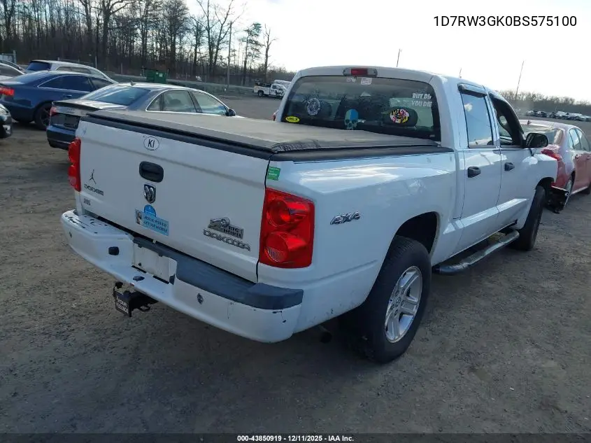 1D7RW3GK0BS575100 2011 Ram Dakota Bighorn/Lonestar