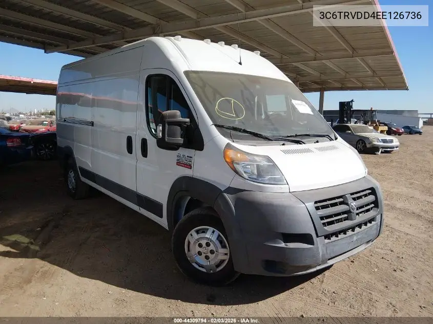 3C6TRVDD4EE126736 2014 Ram Promaster 2500 High Roof