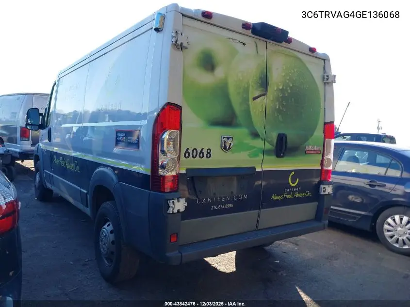 3C6TRVAG4GE136068 2016 Ram Promaster 1500 Low Roof