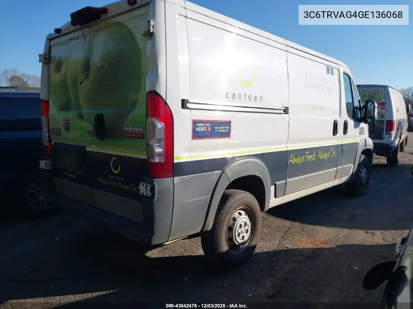 3C6TRVAG4GE136068 2016 Ram Promaster 1500 Low Roof