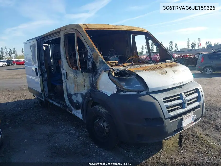 3C6TRVAG6JE159326 2018 Ram Promaster 1500 Low Roof 136 Wb