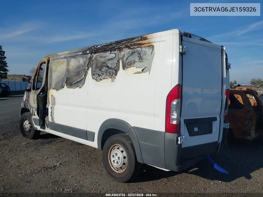 3C6TRVAG6JE159326 2018 Ram Promaster 1500 Low Roof 136 Wb