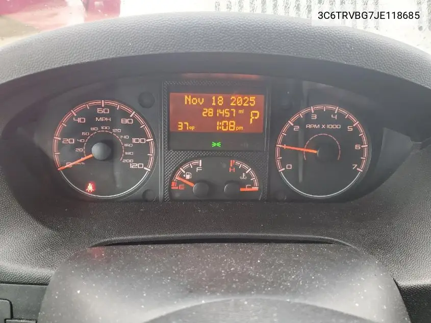 3C6TRVBG7JE118685 2018 Ram Promaster 1500 High Roof 136 Wb