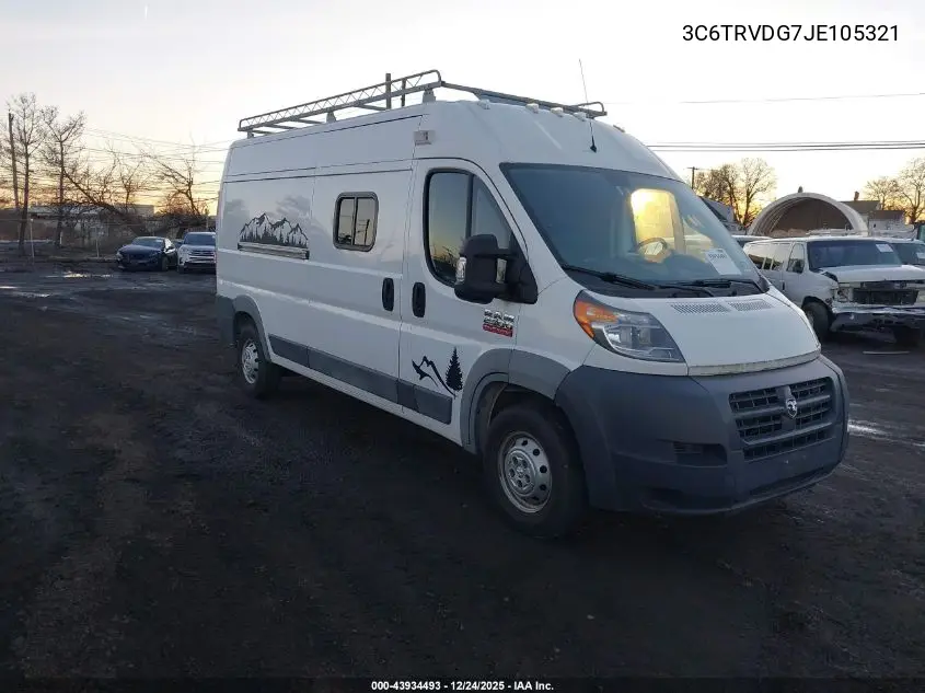 3C6TRVDG7JE105321 2018 Ram Promaster 2500 High Roof 159 Wb