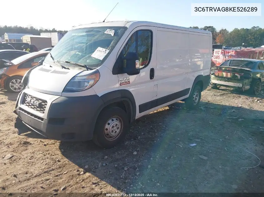 3C6TRVAG8KE526289 2019 Ram Promaster 1500 Low Roof 136 Wb