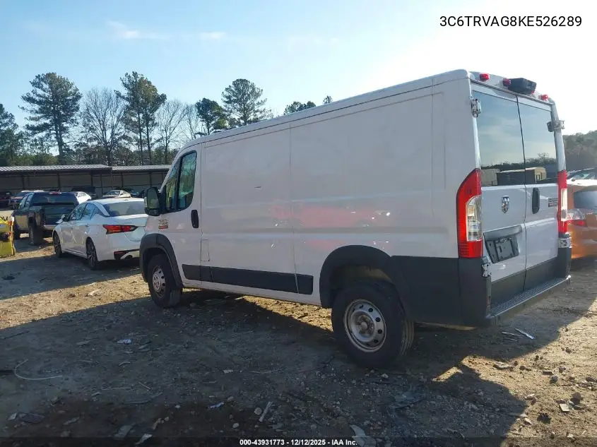 3C6TRVAG8KE526289 2019 Ram Promaster 1500 Low Roof 136 Wb