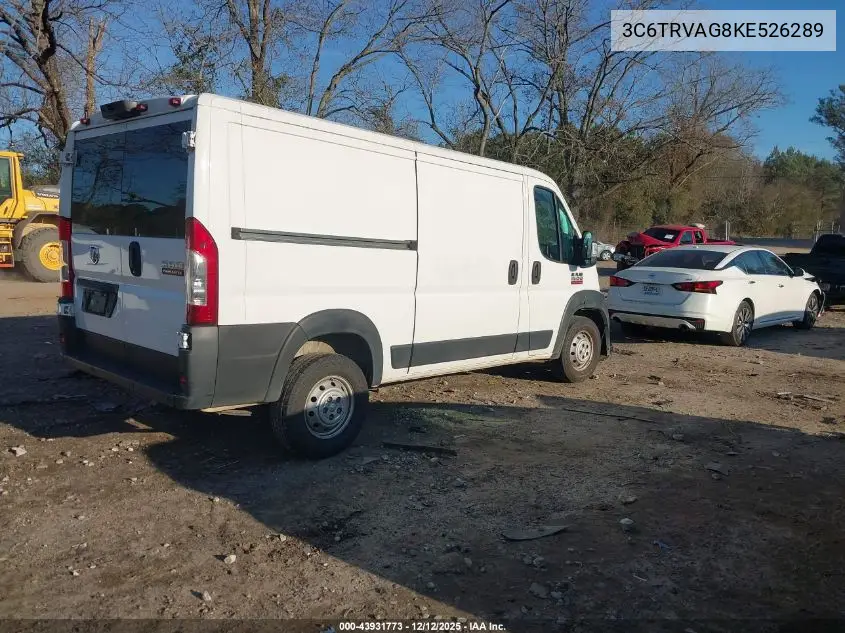 3C6TRVAG8KE526289 2019 Ram Promaster 1500 Low Roof 136 Wb