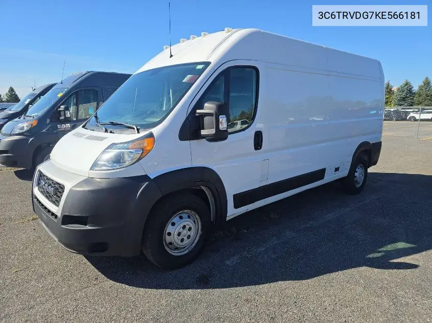 3C6TRVDG7KE566181 2019 Ram Promaster 2500 High Roof 159 Wb