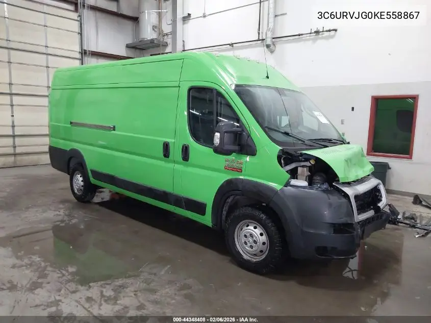 3C6URVJG0KE558867 2019 Ram Promaster 3500 Cargo Van High Roof 159 Wb Ext