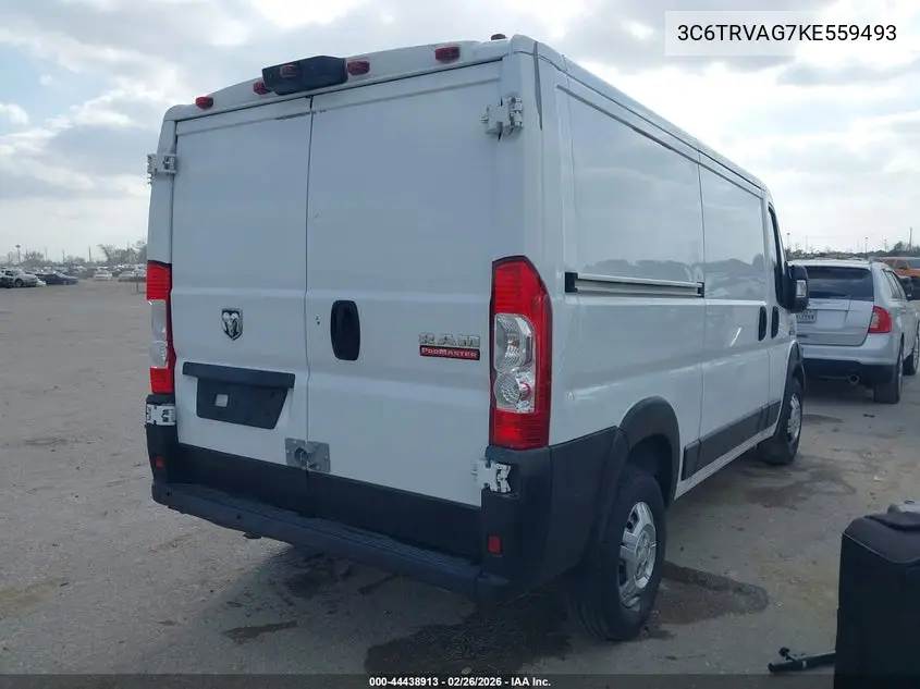 3C6TRVAG7KE559493 2019 Ram Promaster 1500 Low Roof 136 Wb