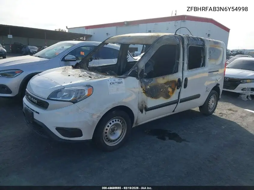 ZFBHRFAB3N6Y54998 2022 Ram Promaster City Cargo Van