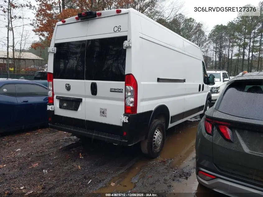 3C6LRVDG5RE127376 2024 Ram Promaster 2500 Tradesman High Roof 159 Wb W/Pass Seat