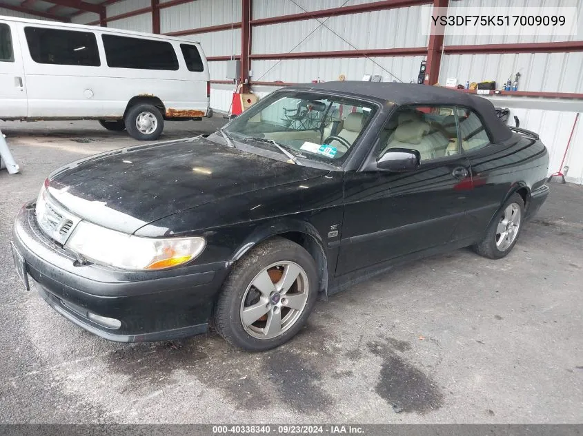 YS3DF75K517009099 2001 Saab 9-3 Se