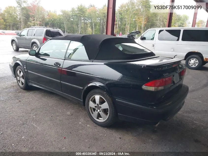 YS3DF75K517009099 2001 Saab 9-3 Se