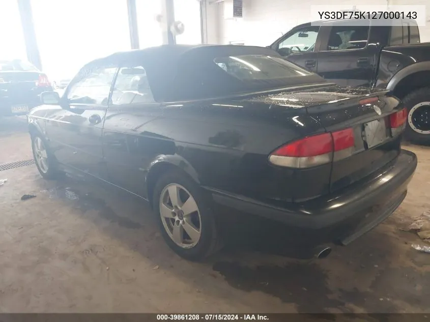 YS3DF75K127000143 2002 Saab 9-3 Se