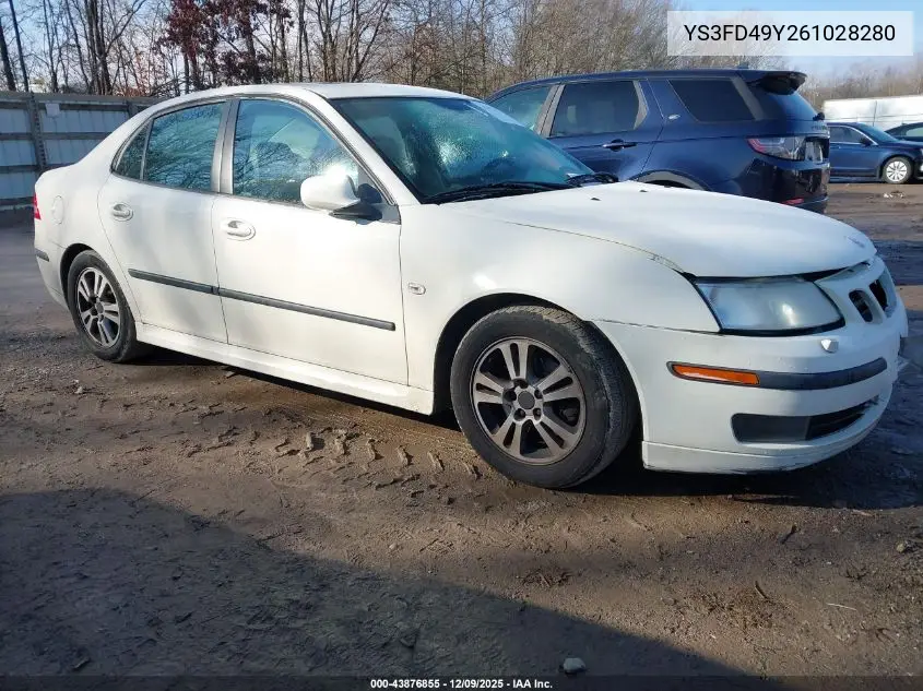 YS3FD49Y261028280 2006 Saab 9-3 2.0T