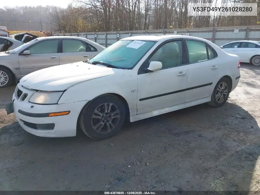 YS3FD49Y261028280 2006 Saab 9-3 2.0T