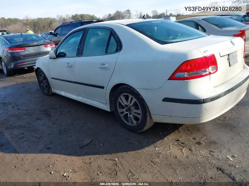 YS3FD49Y261028280 2006 Saab 9-3 2.0T
