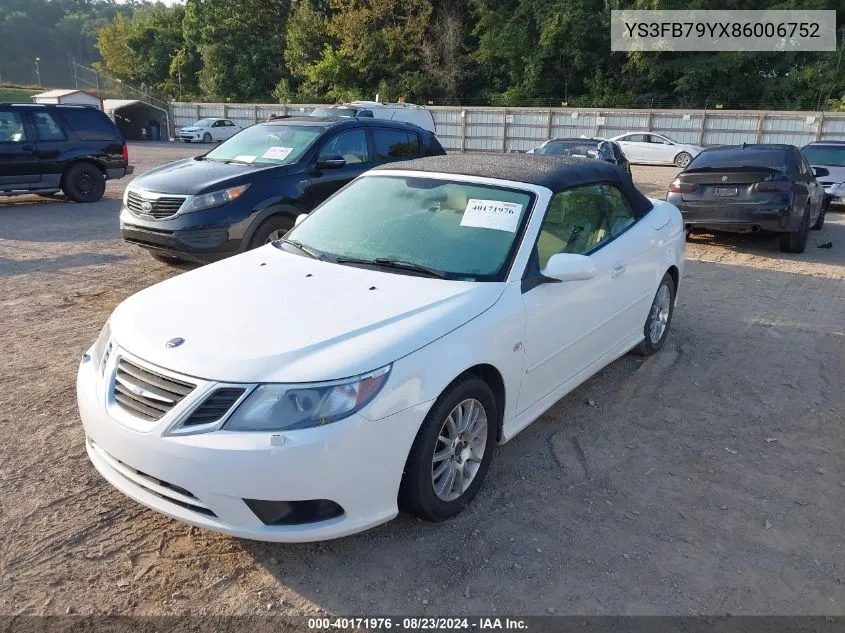 YS3FB79YX86006752 2008 Saab 9-3 2.0T