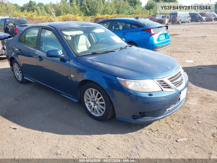 YS3FB49Y281015344 2008 Saab 9-3 2.0T