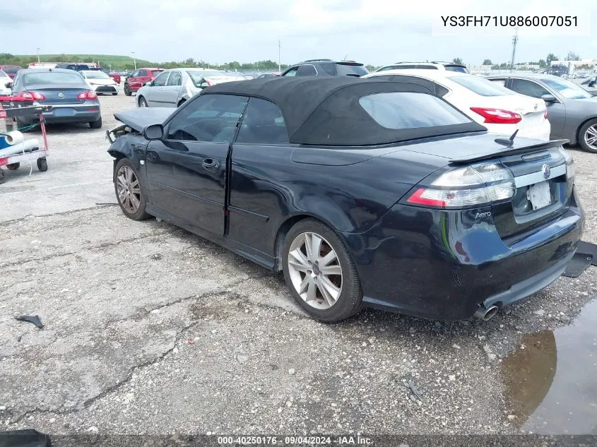 YS3FH71U886007051 2008 Saab 9-3 Aero