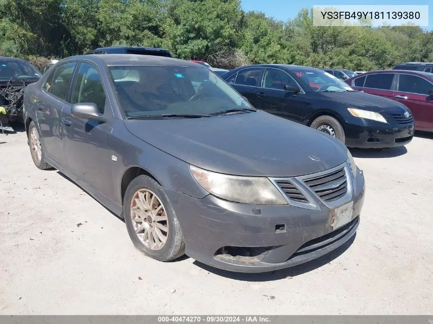 YS3FB49Y181139380 2008 Saab 9-3 2.0T