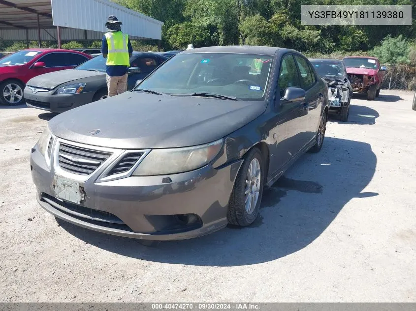 YS3FB49Y181139380 2008 Saab 9-3 2.0T