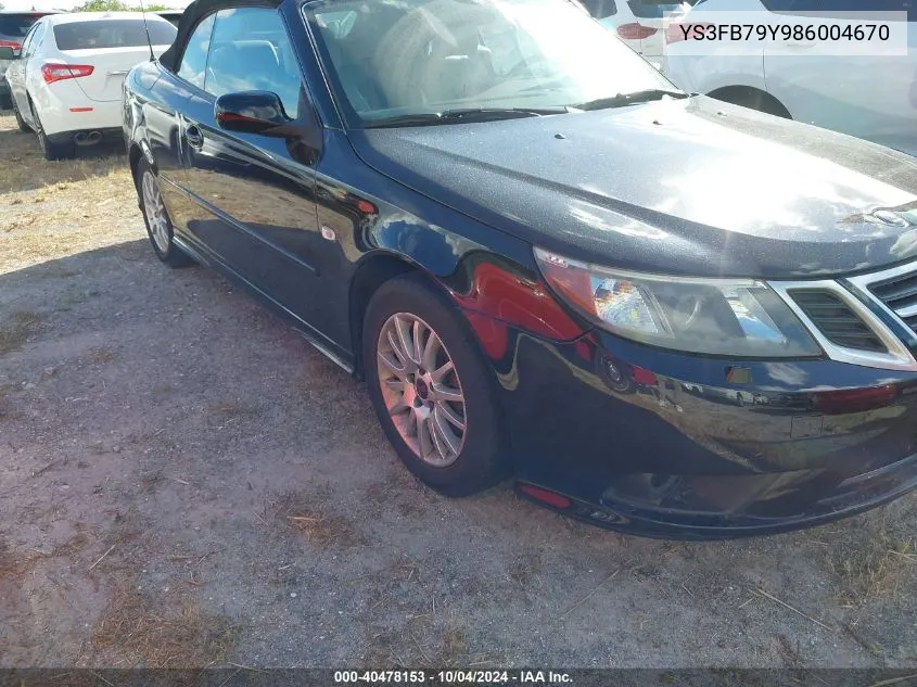 YS3FB79Y986004670 2008 Saab 9-3 2.0T