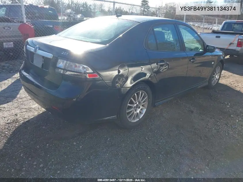 YS3FB49Y381134374 2008 Saab 9-3 2.0T