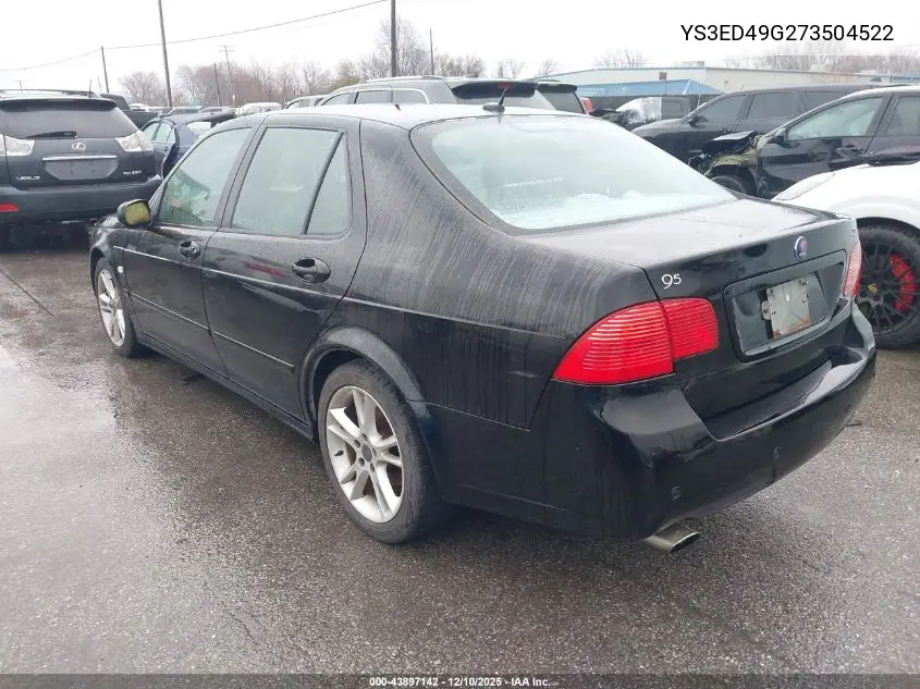 YS3ED49G273504522 2007 Saab 9-5 2.3T